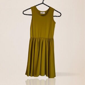Dot Dot Smile DDS Tank Twirl Dress -Mustard Yellow Gold - Size 5/6